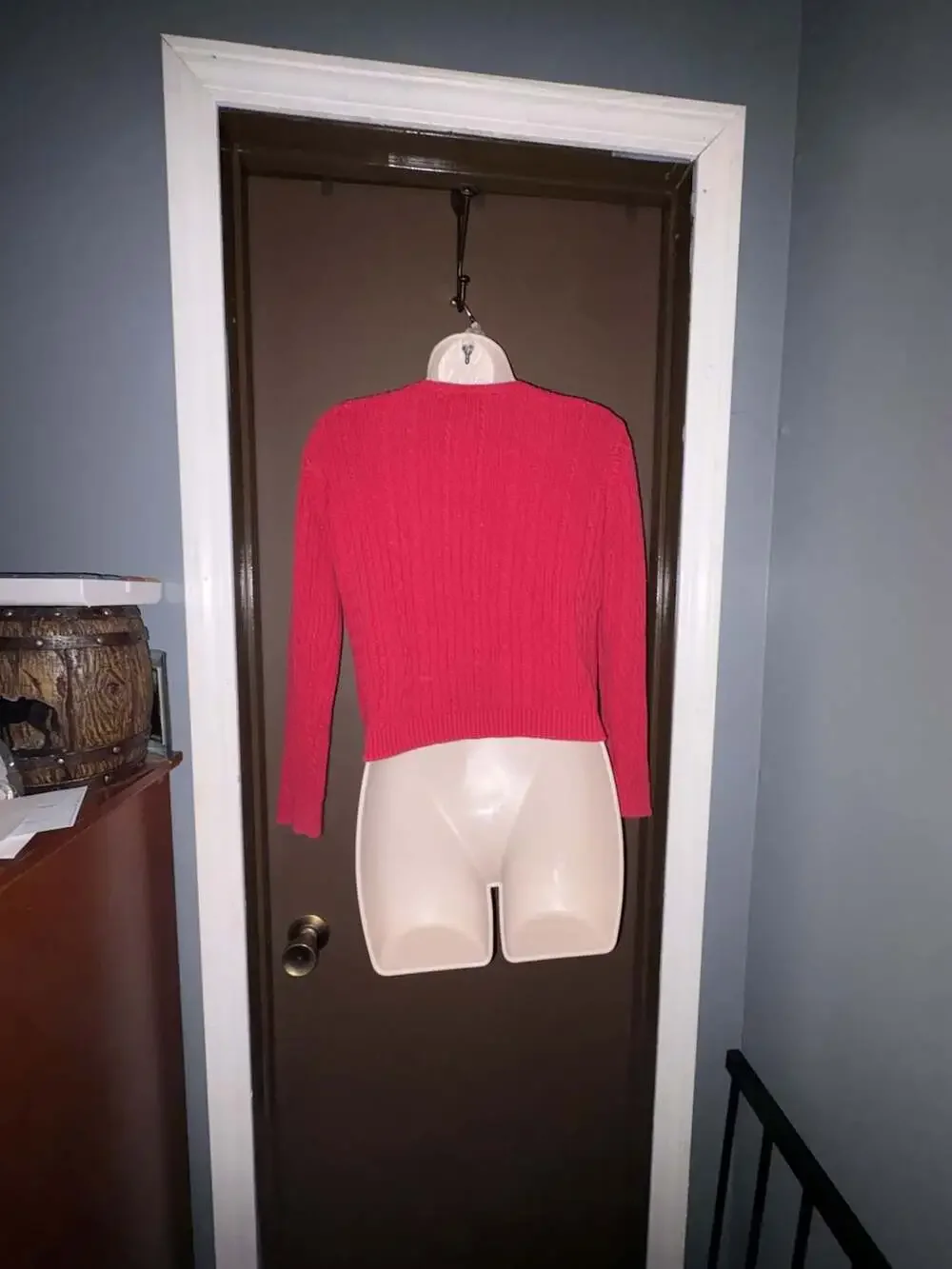 Gymboree Girls Red Cable Knit Button-Down Cardigan